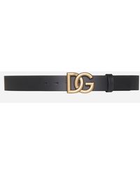 Dolce & Gabbana Cintura in pelle con logo DG - Multicolore