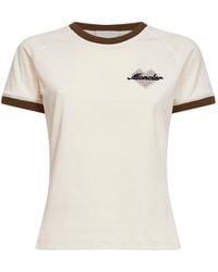 Moncler - Light Stretch Jersey Logo And Heart T-Shirt - Lyst