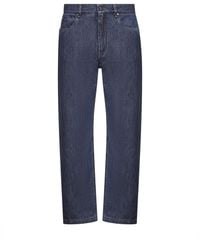 Fendi - Cotton Denim Straight Five-Pocket Jeans - Lyst