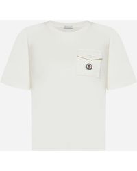Moncler - Chest-Pocket Cotton-Blend T-Shirt - Lyst