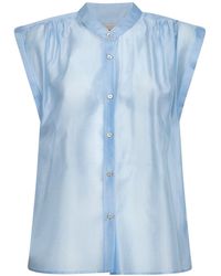 Blanca Vita - Periwinkle Voile Calicia Sleeveless Shirt - Lyst