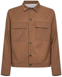 D 40 - Safari Stretch Virgin Wool Blend Shirt Jacket - Lyst