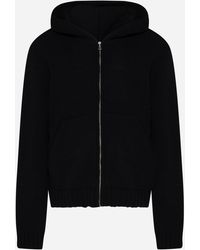 Palm Angels - Curved Logo Hooded Wool-blend Sweater - Lyst