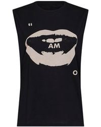 Fendi - Lightweight Organic Jersey Ti Amo-Print Sleeveless Top - Lyst