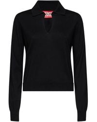 DIESEL - Silk And Cotton Knit M-Lilli Polo Shirt - Lyst