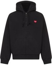 Carhartt - Felpa Con Zip E Cappuccio Hooded Heart Ii Hartt Nera - Lyst
