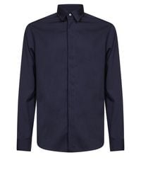 D 40 - Dark Stretch Wool Blend Shirt - Lyst