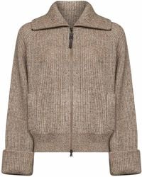 Brunello Cucinelli - Cool Sparkling Cashmere-Blend Zip-Up Cardigan - Lyst