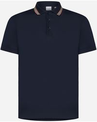 Burberry - Pierson Logo Cotton Polo Shirt - Lyst