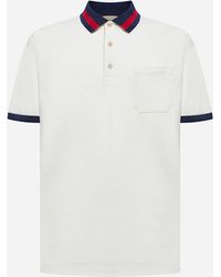 Gucci Web Cotton Polo Shirt - White