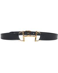Gucci - Leather Belt With Oversized Horsebit - Lyst