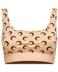 Marine Serre - Printed Jersey Moon Sports Bra - Lyst