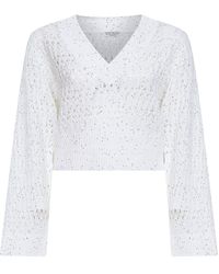 Brunello Cucinelli - Linen Dazzling Braids Sweater - Lyst