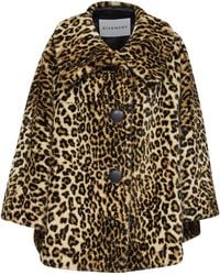 Givenchy - Leopard-Print Faux Fur Short Coat - Lyst