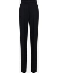 Max Mara - Black Grain De Poudre Uccio Tuxedo Trousers - Lyst