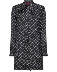 Gucci - Horsebit Print Silk Twill Dress - Lyst