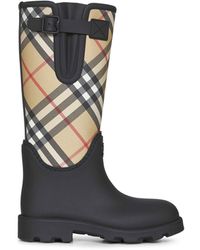 Burberry - Stivali Da Pioggia Alti Marsh Stamp - Lyst