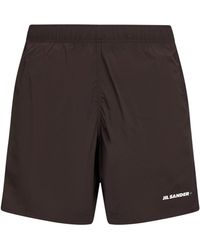 Jil Sander - Stretch Nylon Logo Swim Shorts - Lyst