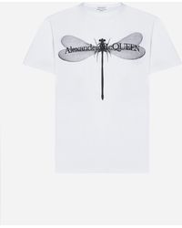 Alexander McQueen - Logo And Print Cotton T-shirt - Lyst