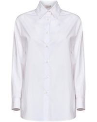 Blanca Vita - Cotton Poplin Calandra Shirt - Lyst