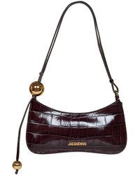 Jacquemus - Dark Burgundy The Bisou Perle Beaded Shoulder Bag - Lyst