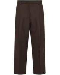 TOTEME - Bark Stretch Wool Blend Straight Trousers - Lyst
