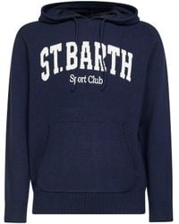 MC2 Saint Barth - Wool Blend Knit Wood Hoodie - Lyst