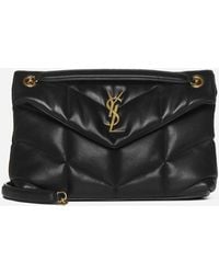 Saint Laurent - Puffer Small Ysl Logo Quilted Leather Bag - Lyst