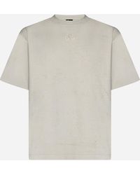 44 Label Group - Back Holes Cotton T-shirt - Lyst