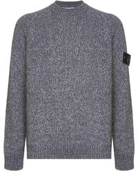 Stone Island - Crewneck Sweater With Raglan Sleeves - Lyst