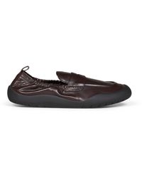 Prada - Dark Leather Speedrock Loafers - Lyst