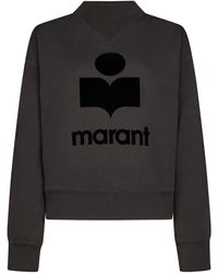Isabel Marant - Moby Cotton Sweatshirt Featuring A Logo - Lyst