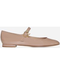 Gianvito Rossi - Mary Ribbon Patent Leather Ballet Flats - Lyst