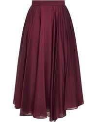 Blanca Vita - Burgundy Voile Gaudia Full Midi Skirt - Lyst