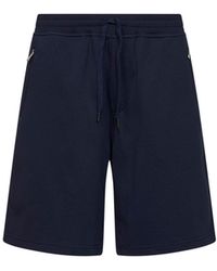 Brunello Cucinelli - Cobalt Techno Cotton Fleece Bermuda Shorts - Lyst