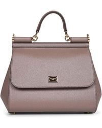 Dolce & Gabbana - Taupe Large Sicily Handbag - Lyst