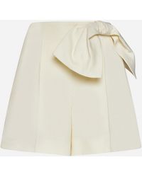 Chloé - Bow Linen Shorts - Lyst