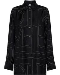 TOTEME - Monogram Silk Classic Shirt - Lyst