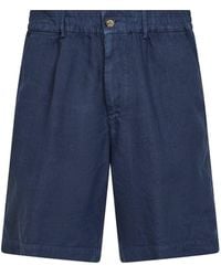 Brunello Cucinelli - Denim Linen Gabardine Bermuda Shorts - Lyst