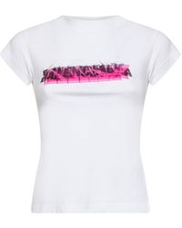 Balenciaga - Messy Spray Chopped Back T-Shirt - Lyst