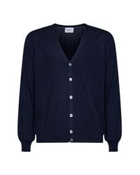 D 40 - Virgin Wool Knit V-Neck Cardigan<Br - Lyst