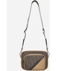 Fendi - Duo Ff Fabric And Leather Camera Case - Lyst