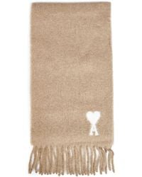 Ami Paris - Alpaca And Wool Blend Ami De Cœur Scarf - Lyst