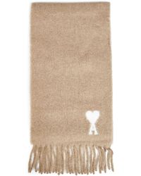 Ami Paris - Alpaca And Wool Blend Ami De Cœur Scarf - Lyst
