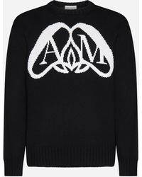 Alexander McQueen - Seal Logo Cotton Sweater - Lyst
