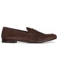 Prada - Dark Suede Loafers - Lyst
