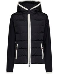 Moncler - Hooded Padded Zip-Up Sweatshirt - Lyst