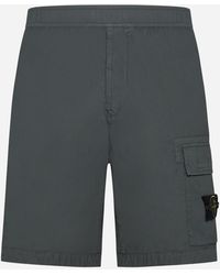 Stone Island - Comfort-fit Cotton Shorts - Lyst