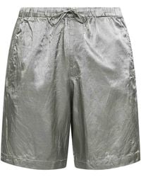 Dries Van Noten - Mint Viscose And Cotton Shorts - Lyst