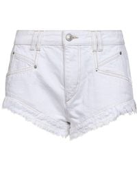 Isabel Marant - Cotton Denim Eneidala Mini Shorts - Lyst